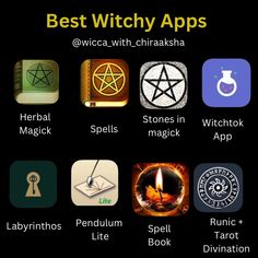 Follow us for more wicca related content ❤️ Witch Apps Iphone, Tech Witchcraft, Apps For Witches, Witchy Apps, Witch Apps, Witchcraft Stuff, Candle Color Meanings, Witch Powers, Sweet Magic