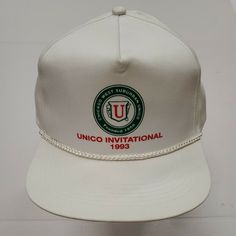 Vintage Unico Invitational 1993 Chicago West Suburban White Snapback Hat Cap New Without Tags!!!! Adjustable Snapback Hat/Cap Vintage White Baseball Cap With Curved Brim, Vintage White Trucker Hat For Outdoor, Vintage White Flat Brim Hat, Vintage White Trucker Hat With Curved Brim, Vintage White Trucker Hat With Short Brim, White Retro Snapback Hat With Short Brim, White Vintage Snapback Hat, Vintage White Baseball Cap, Vintage White Snapback Baseball Cap