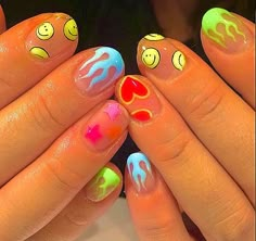 Unghie Sfumate, Cute Acrylic Nail Designs, Simple Acrylic Nails, Summer Acrylic Nails