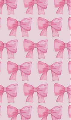 a pink bow pattern on a white background