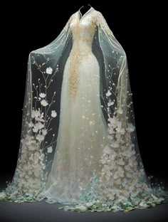 Angelic Dress Gowns, Japanese Inspired Wedding Dress, Chinese Inspired Wedding Dress, Fantasy Wedding Dress Goddesses, Japanese Wedding Dress Traditional, Summer Dress Ideas, Japanese Wedding Dress