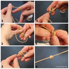 instructions on how to make an ornament for a necklace with rope and beads