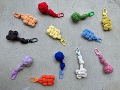 there are many different types of lanyards on the ground