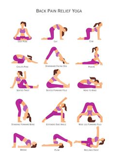 Back Pain Relief Yoga Poses Printable, Back Pain Exercises Pdf, Lower Back Pain Relief Yoga Flow Digital Pdf, Yoga Poses With Names Poster - Etsy Morning Yoga Routine, Yoga Poses Names, Yoga For Back Pain, Trening Fitness, Yoga Posen, Relaxing Yoga, Workout Without Gym, Easy Yoga Workouts, Pose Yoga