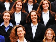 a group of women standing next to each other