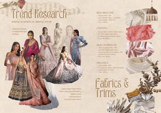 a brochure with many different types of dresses and accessories on the front page