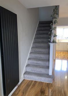 the stairs in this house have been cleaned and ready to be used as an entrance way