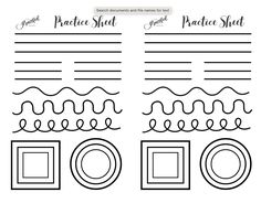 printable worksheet for the practice sheet to help students learn how to make their own placemats