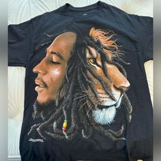 Bob Marley Tshirt Never Worn Size Medium Bob Marley Tshirt, Bob Marley Shirt, Bob Marley Shirts, Road Music, Mens Black Shirt, Fit For Men, Music History, Bob Marley, Tshirt Colors