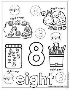 the number eight worksheet for preschool