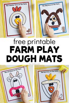 this farm play dough mats is perfect for toddlers to learn how to make them