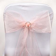 5 PCS Wholesale Blush Sheer Organza Chair Sashes Tie Bows Catering Wedding Party Decoration Pink Office Chair, Rose Gold Wedding Decor, Wedding Chair Sashes, Chair Bows, Gold Wedding Decorations, Chair Sashes, Chair Makeover, Colorful Chairs, Wedding Chairs