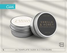 This is a set of LUNA LIP BALM TIN LABELS which is INSTANTLY customisable via CANVA (FREE). Stand out from the crowd with these beautiful minimalist cosmetic labels. Perfect for your beauty products these labels have been professionally designed in Canva allowing you to create your own custom versions in minutes! There are four sizes of wrap around labels: 1in circular, 1.5in circular, 3x0.625in & 4x1in Theres is also a REAR INFO LABEL DESIGN included in this set. - - - - - - - - - - - - - - - - Lip Balm Label, Beauty Products Labels, Lip Balm Tin, Lip Salve, Lip Balm Labels, Cosmetic Labels, Small Container, Product Labels, Gold Beauty