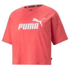 Cropped Puma Essentials Logo Tee-Feita em material 100% algodão, a camiseta cropped Essentials traz modelagem relaxed fit, comprimento cropped e logo PUMA emborrachado no peito. CARACTERÍSTICAS & BENEFÍCIOS  Ao adquirir produt... Modest Activewear, Essentials Logo, Basic Crop Top, Puma Shop, Logo Tee