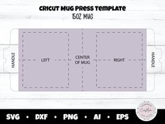 an image of a paper cutout for a crict mug press template