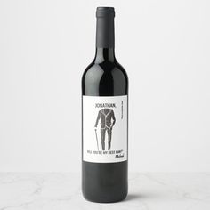 a bottle of wine with a label on it