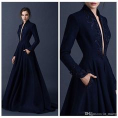 Paolo Sebastian Dresses, Couture Dior, Paolo Sebastian, Modest Evening Dress, Ellie Saab, Satin Evening Dresses, Dress 2016, בר מצווה, Blue Evening Dresses