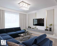 a living room filled with furniture and a flat screen tv mounted on a wall above a fireplace