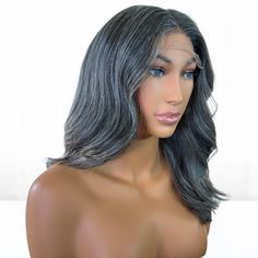 Introducing our exclusive release at SL Raw Virgin Hair, the 14" Raw Natural Gray Hair Fit 'N' Go Wig! Embrace the beauty of your natural gray hair with our latest addition. Designed for a glueless install, the Fit 'N' Go wig can be comfortably worn and effortlessly installed at home or professionally sewn on at a salon. With appropriate care, this high-quality wig guarantees a lifespan of 3-5 years. The versatile design of this wig offers beautiful long layers that can be styled as wavy tussle Asian Gray Hair, Gray Hair Natural, Grey Hair Extensions, Celebrity Hairstylist, Salt And Pepper Hair, Human Hair Color, Natural Gray Hair, High Quality Wigs, Celebrity Hair Stylist