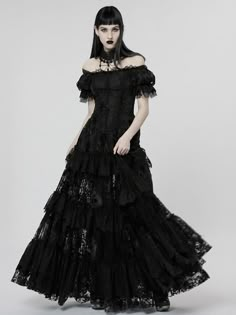 Black Dress Gothic, Black Gothic Dress, Gothic Wedding Dress, Punk Dress, Black Print Dress, Goth Dress, Gothic Wedding, Gothic Dress, Black Wedding Dresses