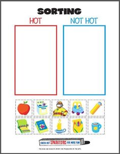 a printable sorting game with pictures and words