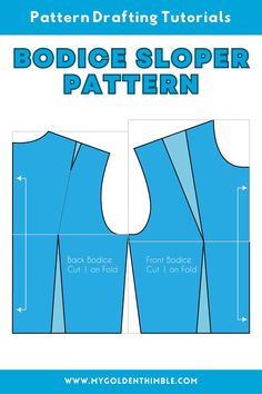 the bodige sloper pattern is shown with instructions to make it easier for sewing