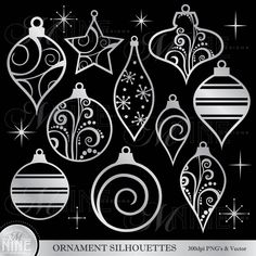 an ornament silhouettes for christmas ornaments