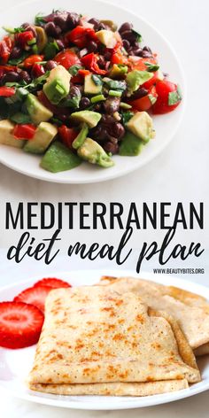 the mediterranean diet meal is ready to be eaten