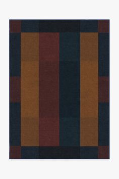 an area rug with different colored squares on it