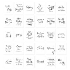 handwritten business cards with different font styles