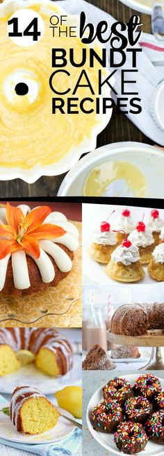 the best bundt cake recipes and desserts for easter, spring or summertime