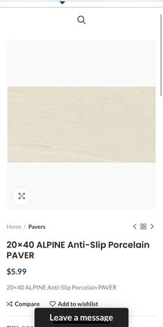 the product page for alpine anti - slip porcelain