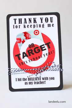 a teacher appreciation card with the words target gift card holder