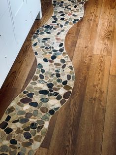 Matte Mix Color Tumbled Pebble Mosaic 12 x 12 Shower With Rock Floor Pebble Tiles, Rock Shower Ideas, Pebble Bathroom, Kitchen Tile Backsplash Ideas, Natural Stone Tile Bathroom, Pebble Tile Shower Floor Rustic, Pebble Bathroom Floor Lowe's, Pebble Stone Flooring, Pebble Stone Shower Floor Lowe's