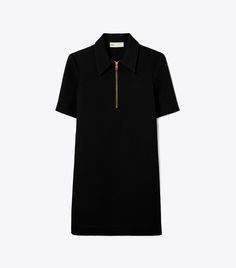 Crepe Polo Dress: Women's Designer Dresses | Tory Burch Camp Dress, Linen Wrap Skirt, Tweed Mini Skirt, Perfect Little Black Dress, Cropped Flare Jeans, Scoop Neck Dress, Travel Dress, Silk Print Dress, Poplin Dress