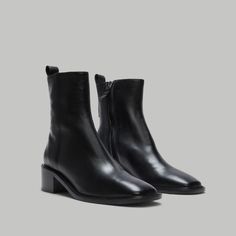 Boots Men Outfit, German Dress, Everlane Shoes, Heeled Chelsea Boots, Breaking In, Square Toe Boots, Modern Square, Oversized Jacket, Boots Fall