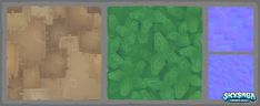 three different textures for the game