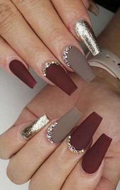 Fall Acrylic, Nail Art Designs Images, Wine Nails, Fall Nail Art Designs, Cute Nails For Fall, Fall Mood, Fall Nail Colors