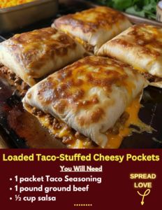 some taco - stuffed cheesy pockets are sitting on a grill and ready to be eaten