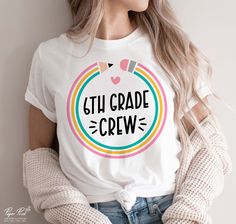 Teacher Shirts Svg, Teacher Fits, Preschool Shirts, Third Grade Teacher, Back To School Svg, Teacher Svg, School Svg, Sixth Grade, Teacher Outfits