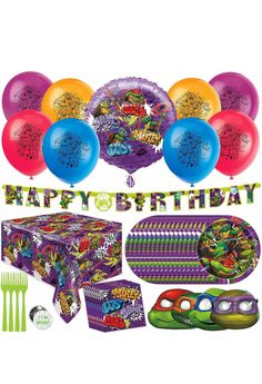 a birthday party with balloons and decorations