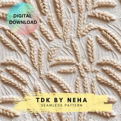 the cover for digital quilting book, tk by neha seamless pattern