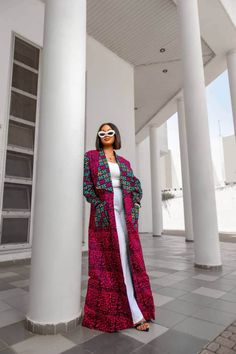 Kimono Jeans Outfit, Kimono Pockets, Ankara Kimono Dress, Ankara Kimono Style, Modern Kimono Fashion, Ankara Kimono Jacket, African Print Kimono, Ankara Kimono, Dress African Print