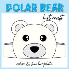 the polar bear hat craft is designed to look like it has been made with paper