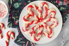 These candy cane cookies have been a favorite in our family for generations. They are a must on any Christmas cookie plate! Christmas Cookie Plate, White Chocolate Peppermint Bark, Caramel Apple Spice, Starbucks Caramel, Spiced Drinks, Cookie Plate, Candy Cane Cookies, Best Christmas Cookies, Bread Appetizers