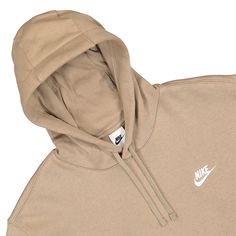 Pullover Hoodie CLASSIC COMFORT. A closet staple, the Nike Sportswear Club Fleece Pullover Hoodie combines classic style with the soft comfort of fleece. Soft Comfort Brushed-back fleece is soft and smooth against the skin. Adjustable Coverage Hood with a drawstring offers adjustable coverage. Tan Nike Hoodie, Brown Nike Sweater, Beige Nike Hoodie, Beige Nike, Tan Hoodie, Nike Sportswear Club Fleece, Nike Sweats, Fall Hoodies, Nike Sweater