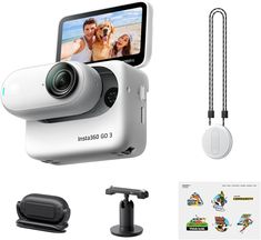 an image of a camera that is connected to a webcam and some other items