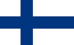 the flag of finland is blue and white with a red cross on it's side