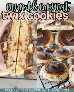 a collage of photos showing different types of cookies and pastries with text overlay