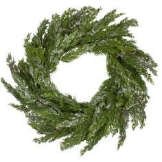 a close up of a wreath on a white background